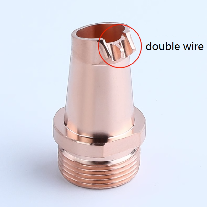 Dual Wire Welding Nozzle Handheld Laser Welding Machine Accessories Copper Contact Tip
